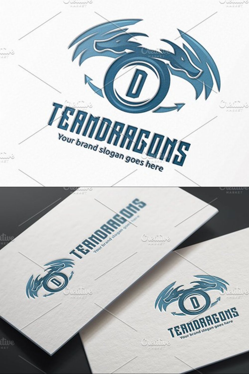 Dragon Team Logo pinterest preview image.