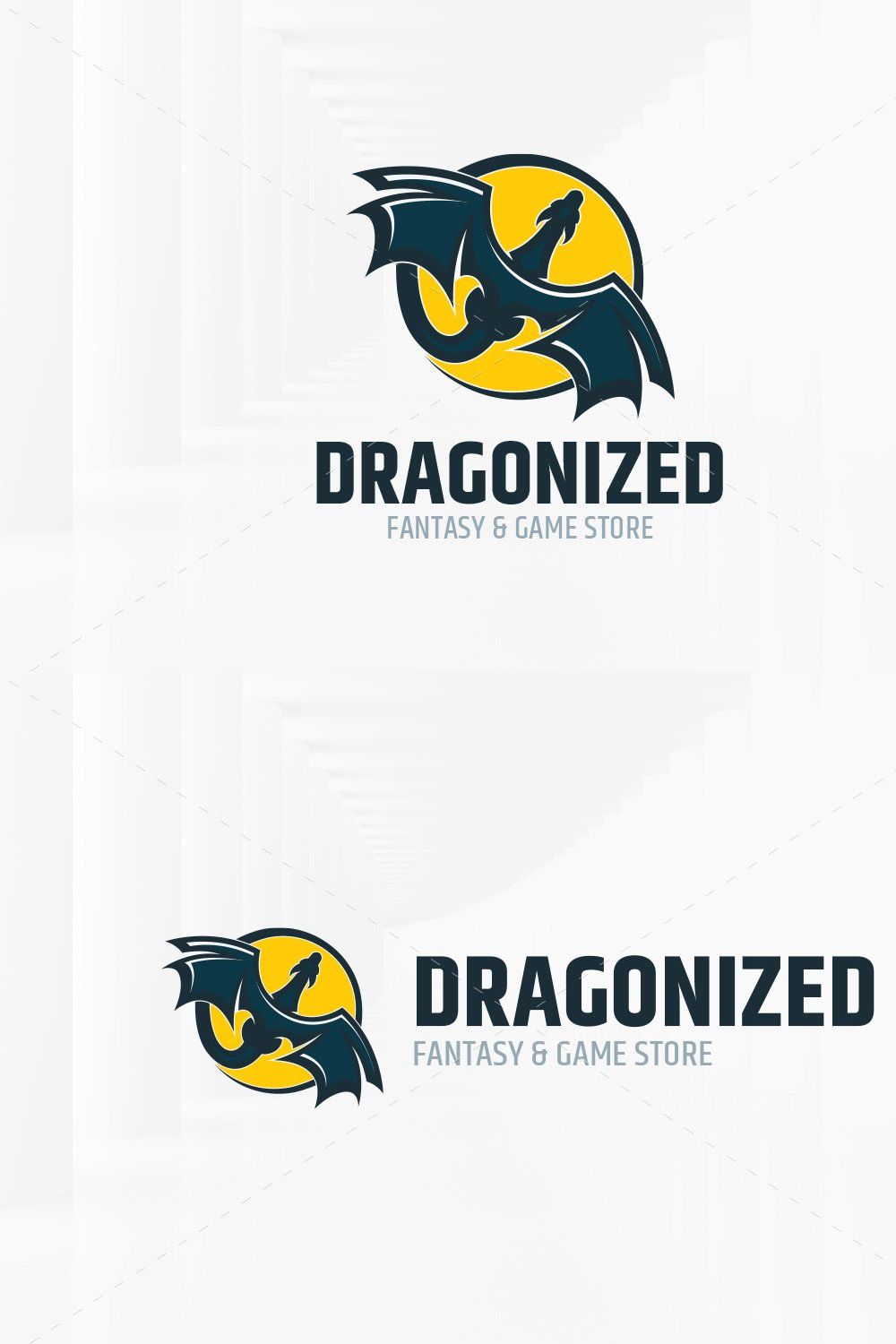 Dragonized Logo Template pinterest preview image.