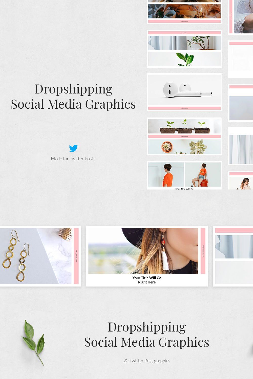 Dropshipping Twitter Posts pinterest preview image.