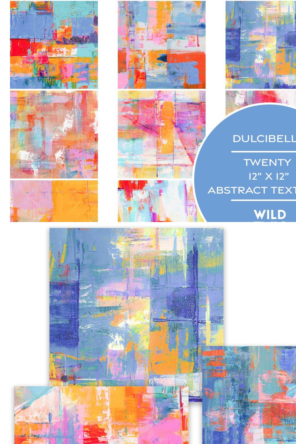 Dulcibella Abstract Painted Textures pinterest preview image.