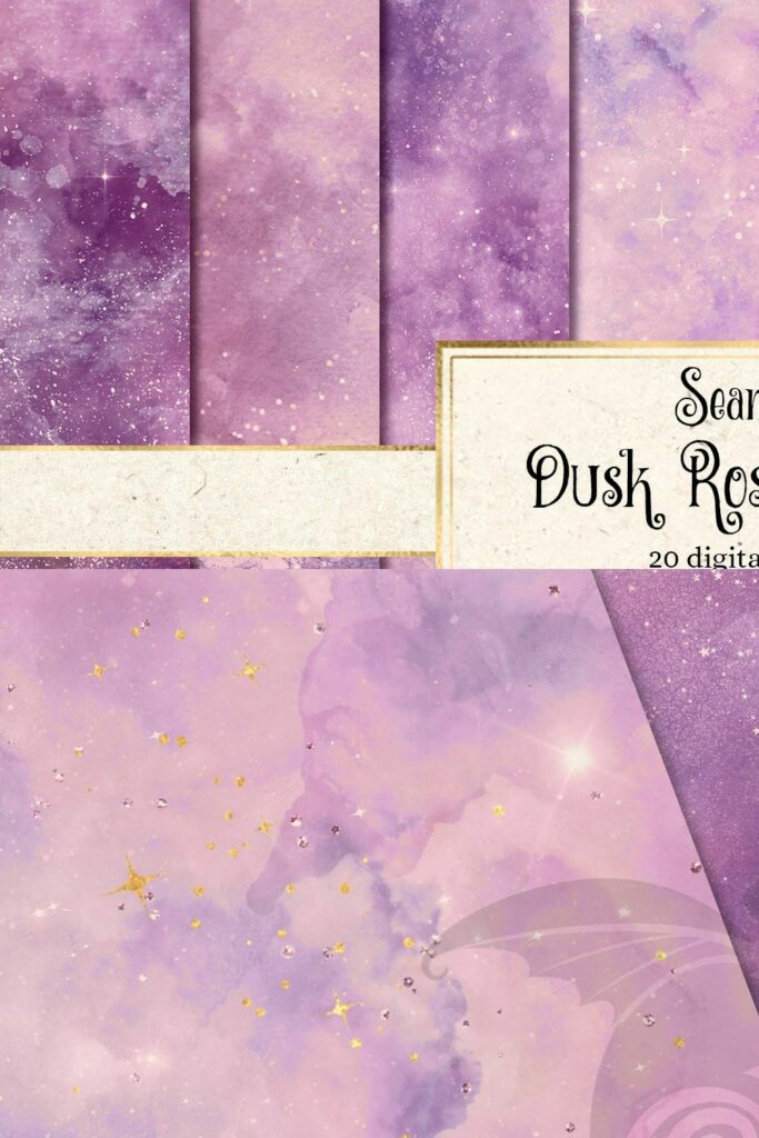 Dusk Rose Galaxy Textures – MasterBundles