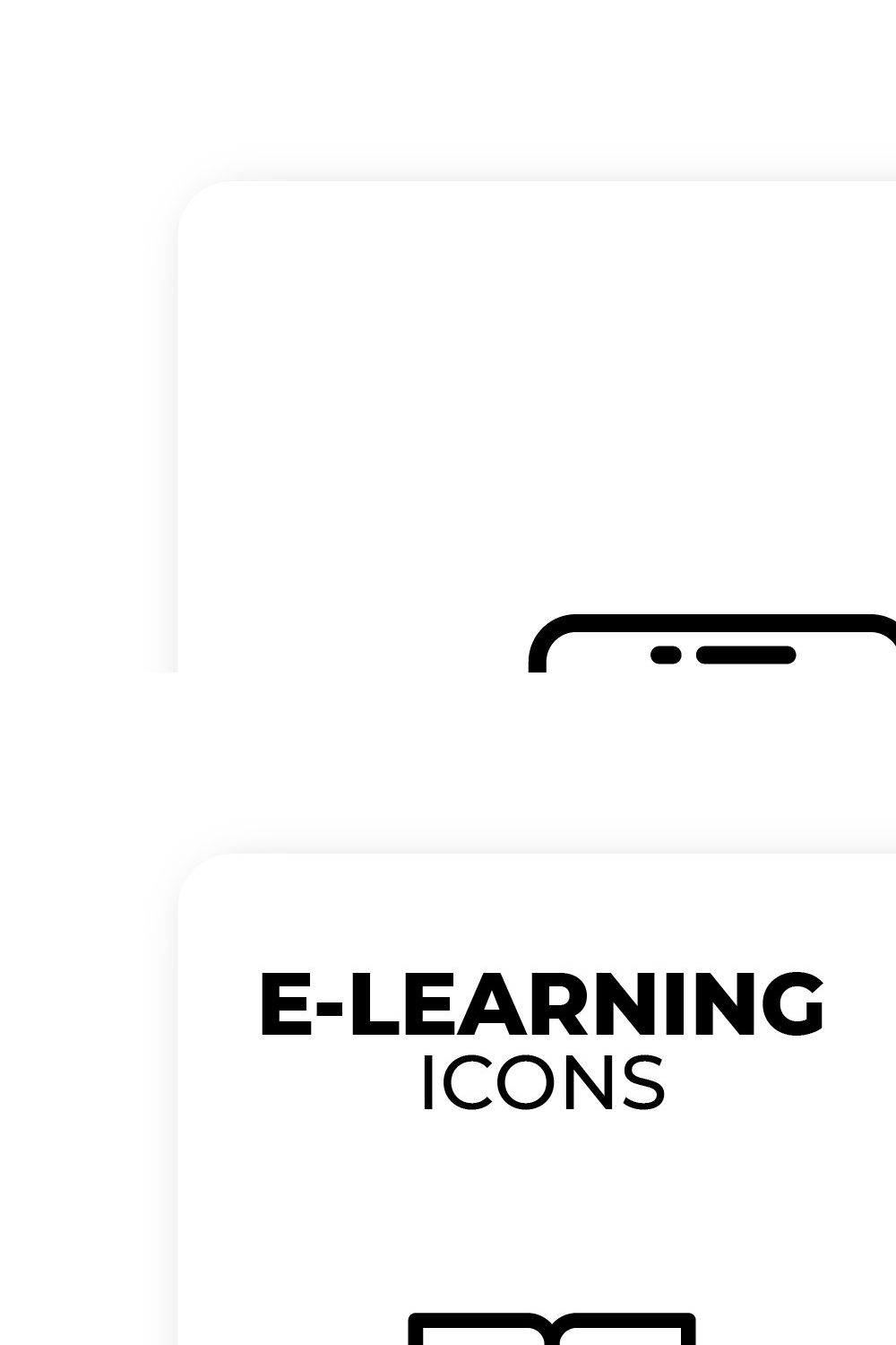 E-Learning Icons pinterest preview image.