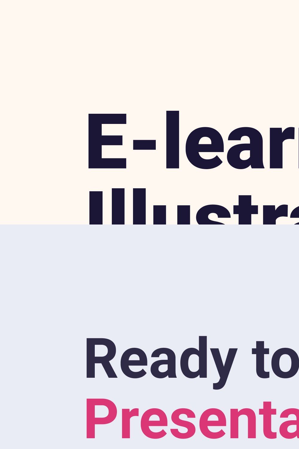 E-learning Illustrations Set pinterest preview image.