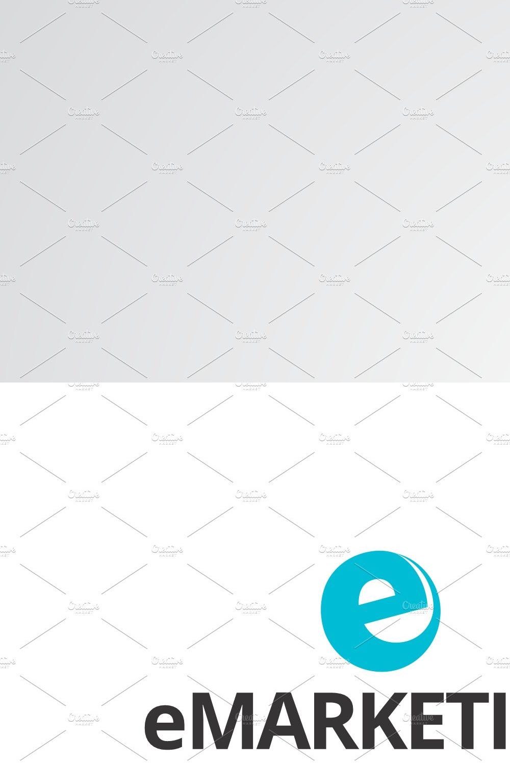 E Marketing Logo Design Template pinterest preview image.
