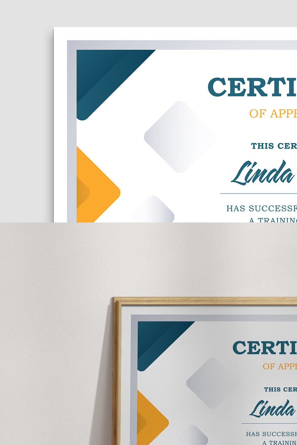 Editable Traditional Certificate pinterest preview image.