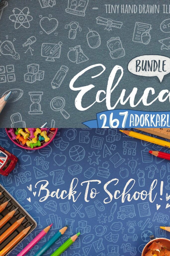 Education Bundle Hand Drawn Icons – MasterBundles
