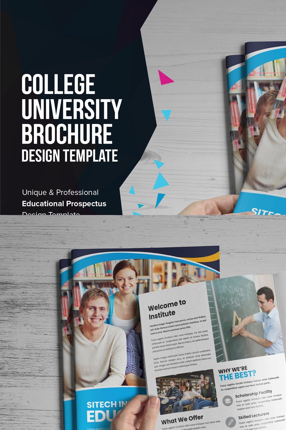 Education Prospectus Brochure v5 pinterest preview image.