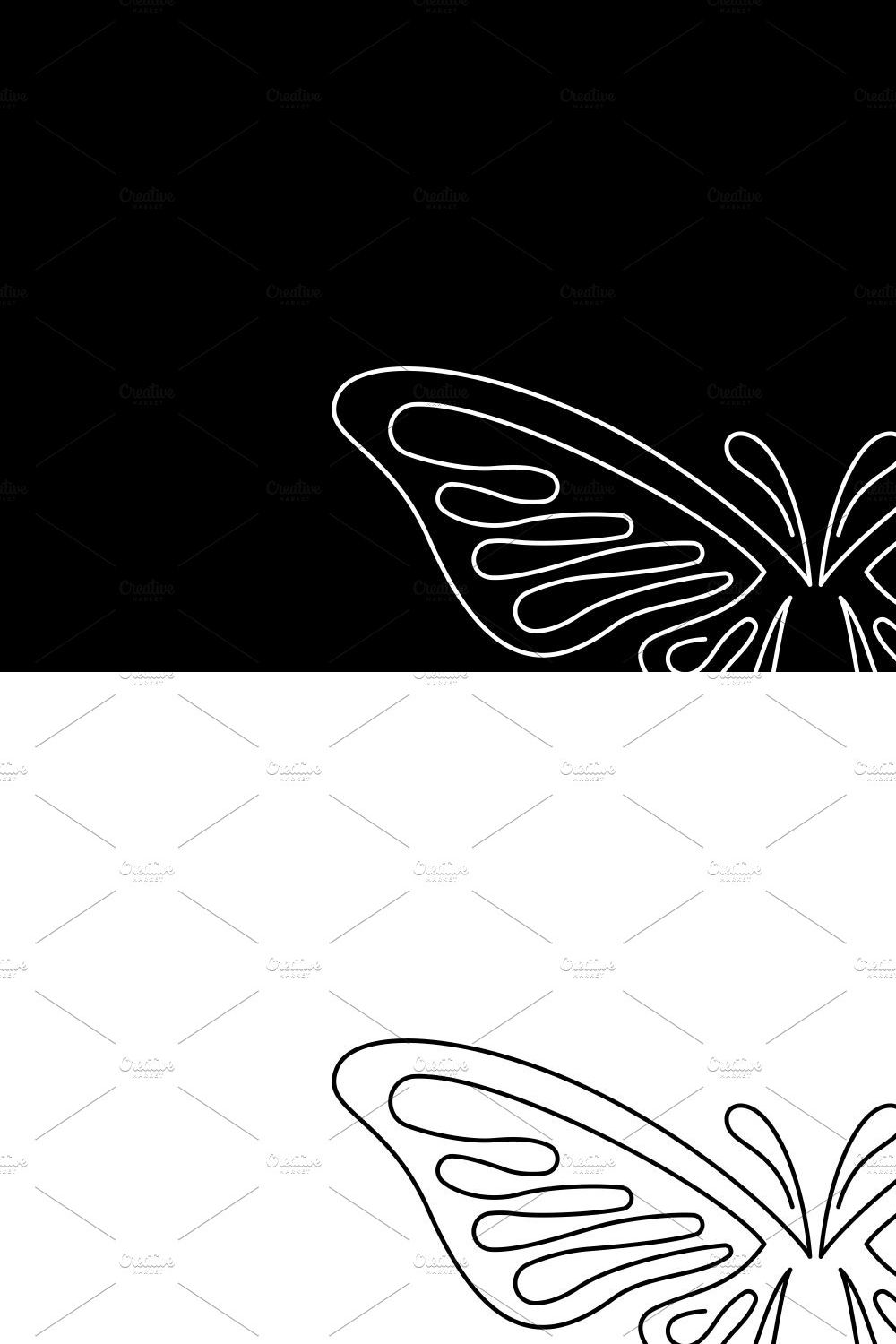 Elegant Lineart Butterfly Logo pinterest preview image.