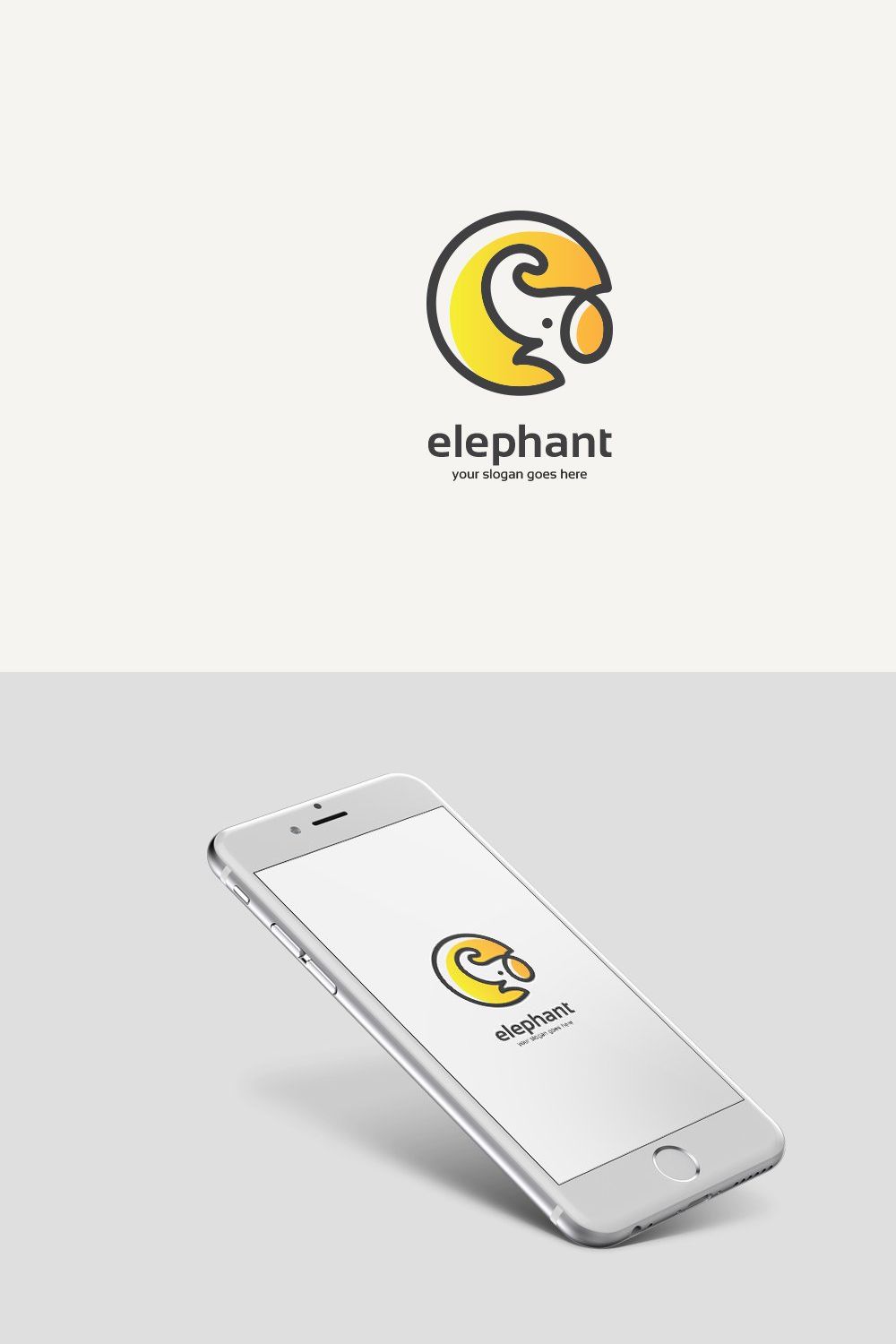 Elephant Logo pinterest preview image.