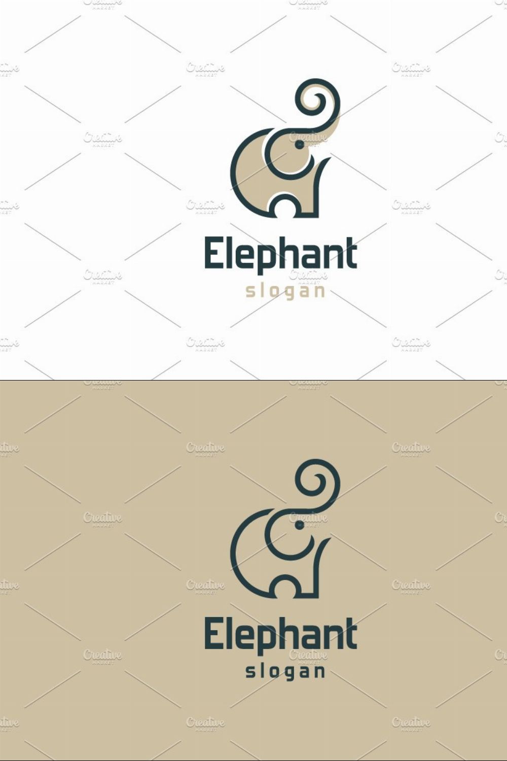 Elephant Logo pinterest preview image.