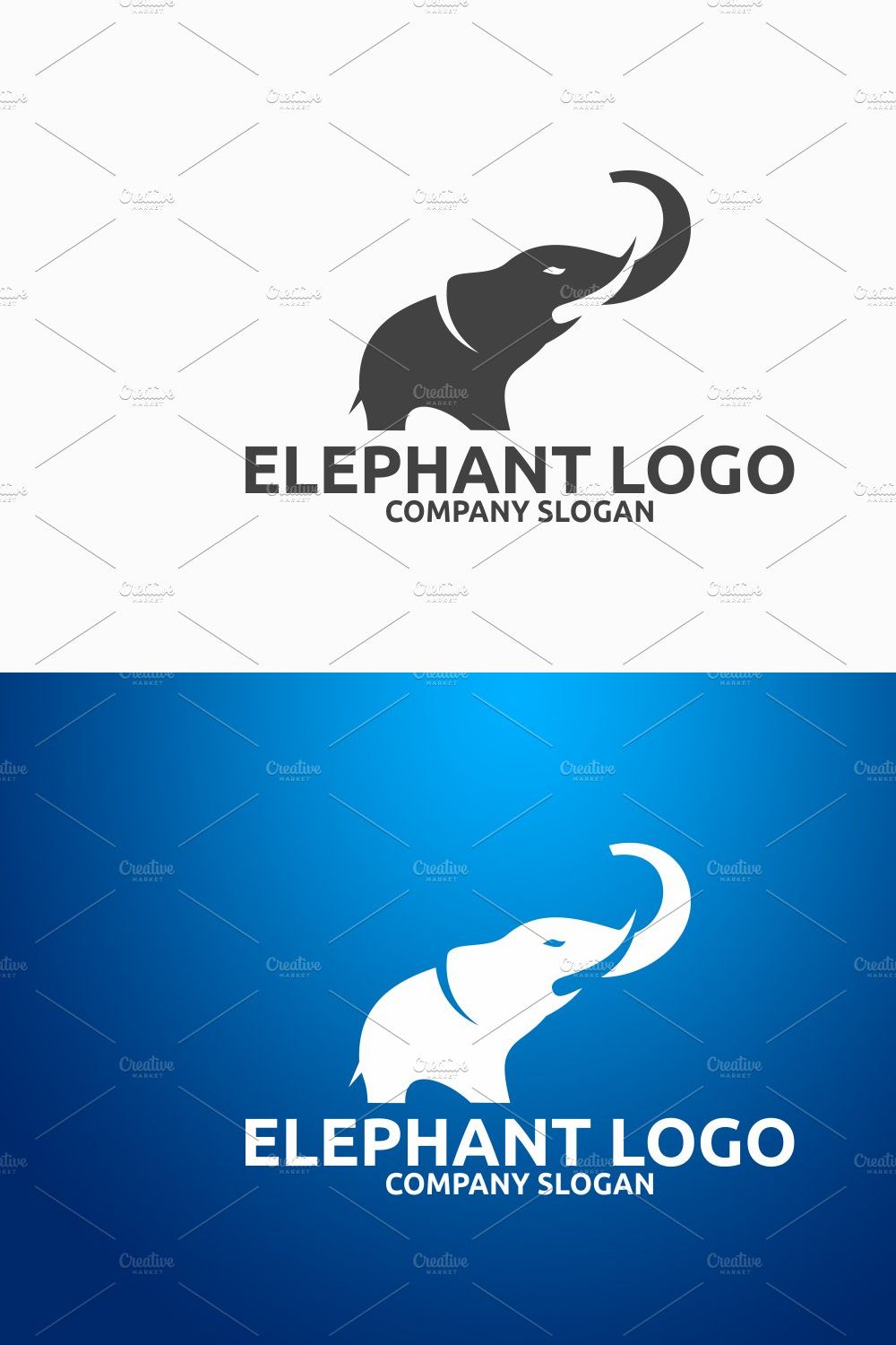 Elephant Logo pinterest preview image.