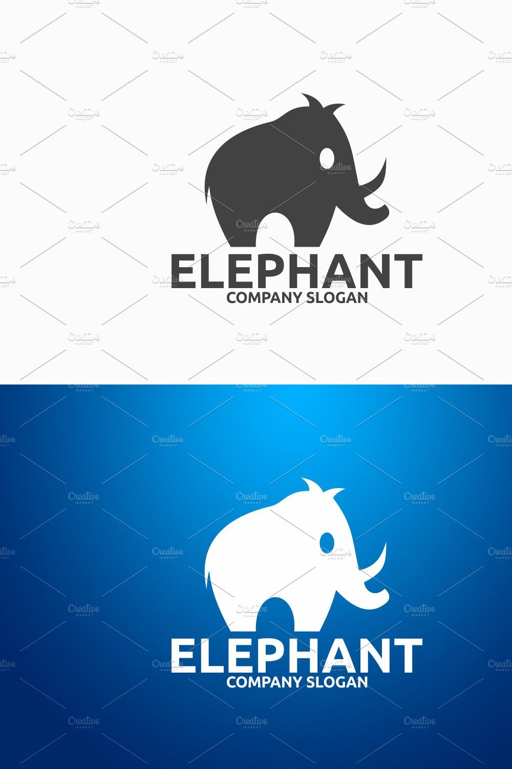 Elephant Logo pinterest preview image.