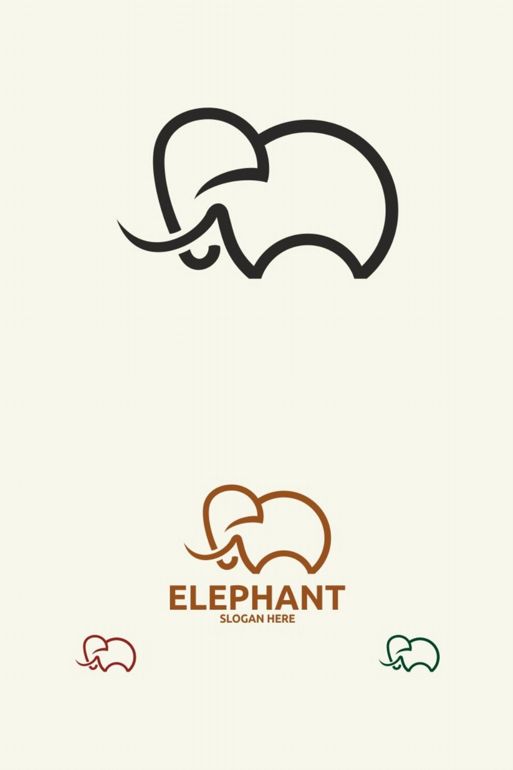 Elephant Logo pinterest preview image.