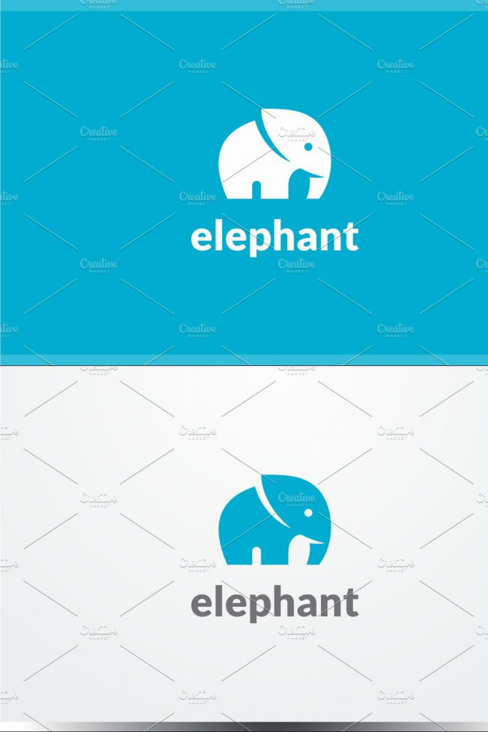 Elephant Logo pinterest preview image.