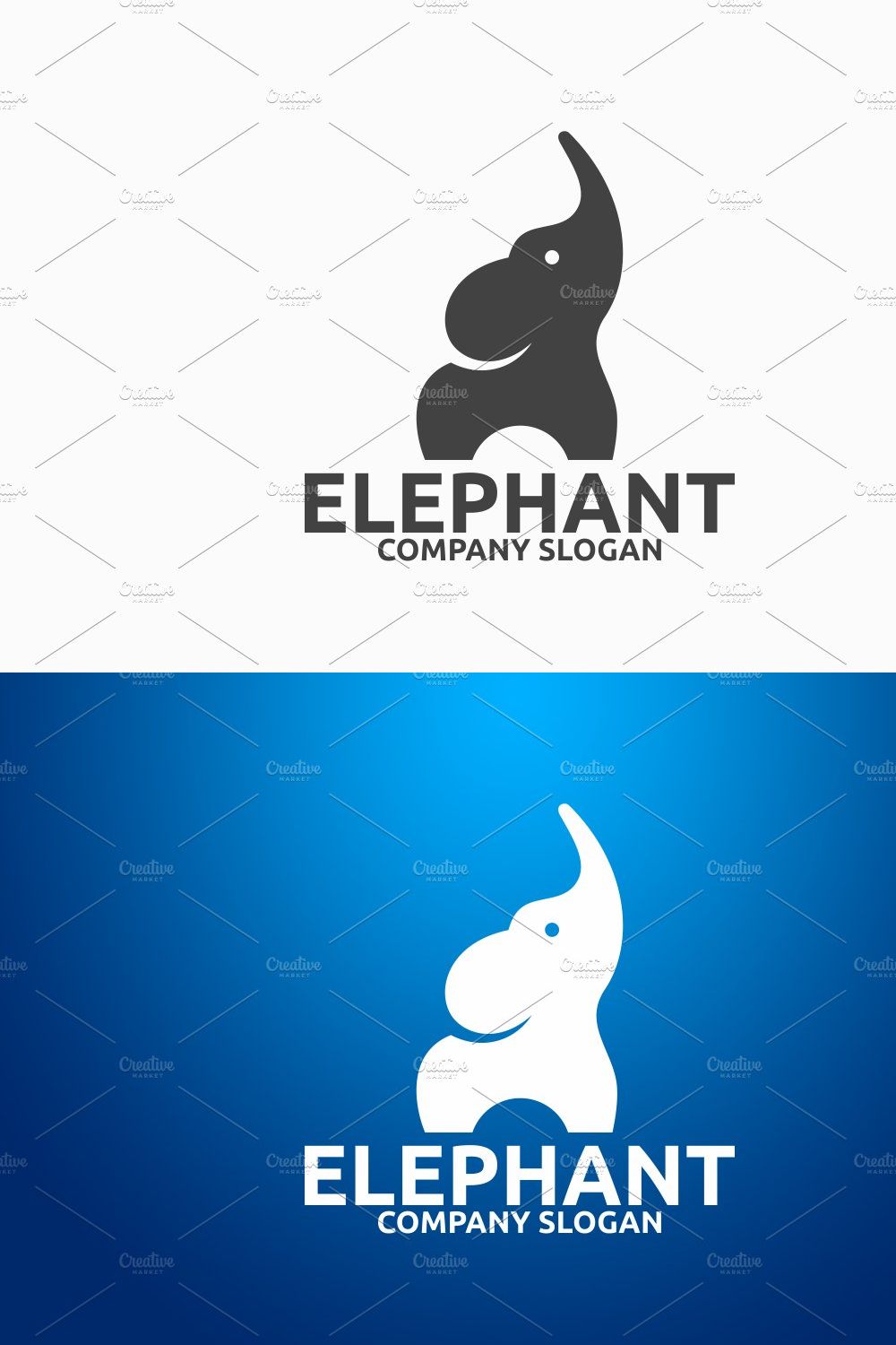 Elephant Logo pinterest preview image.