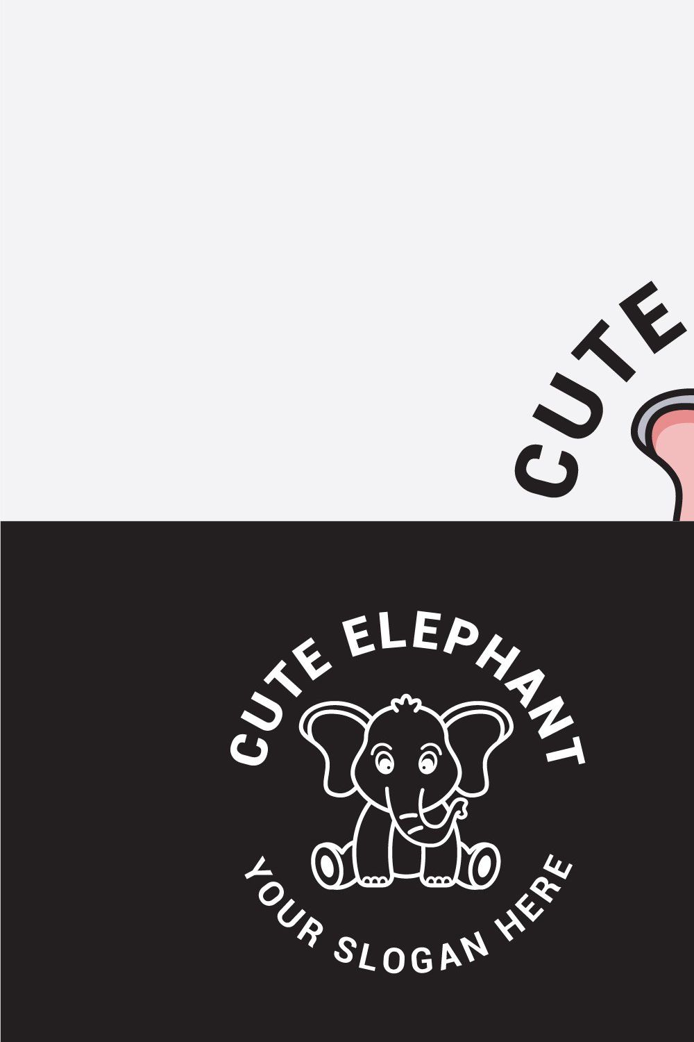 elephant logo pinterest preview image.