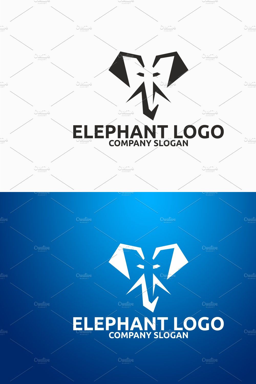 Elephant Logo pinterest preview image.