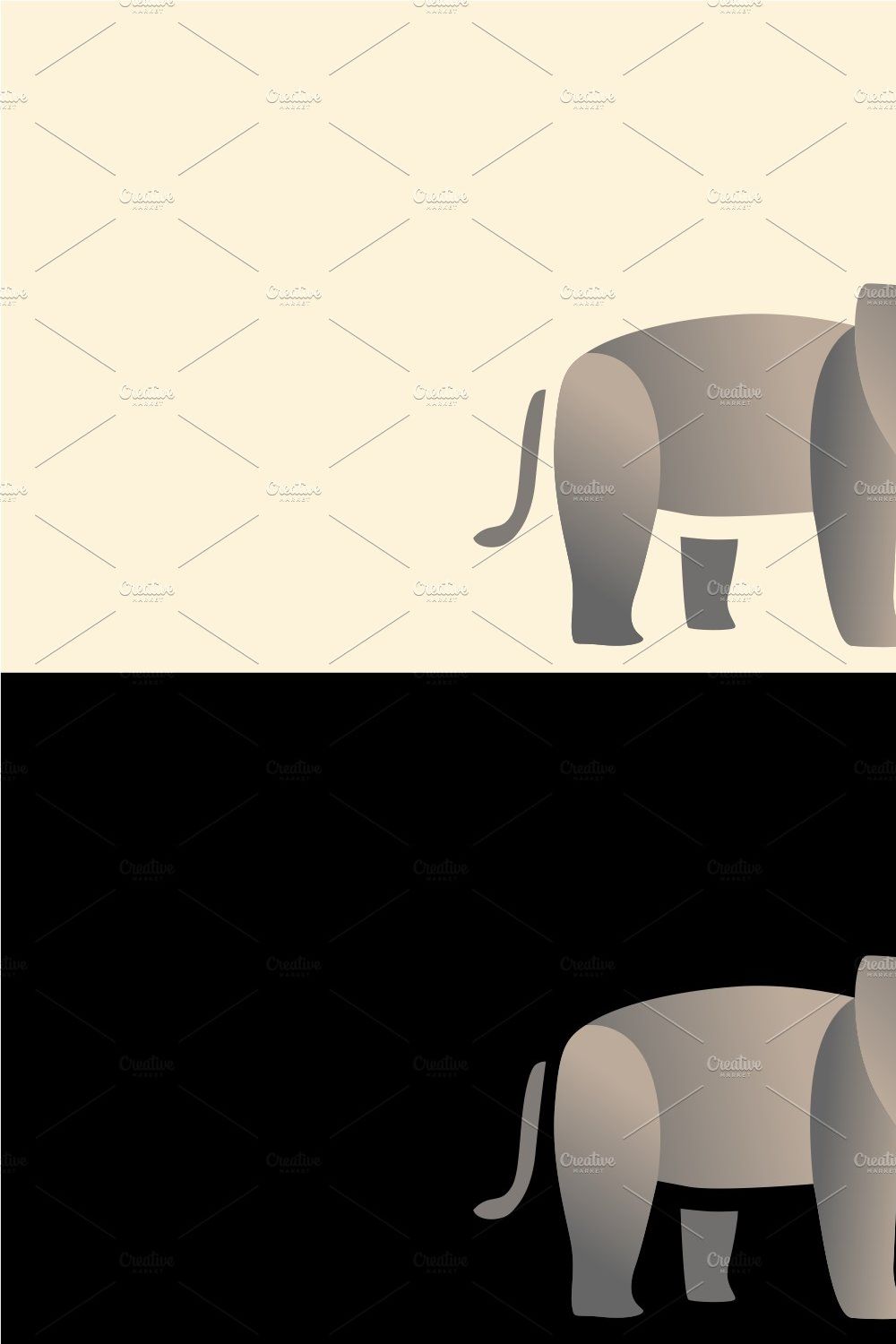 Elephant Logo Design pinterest preview image.