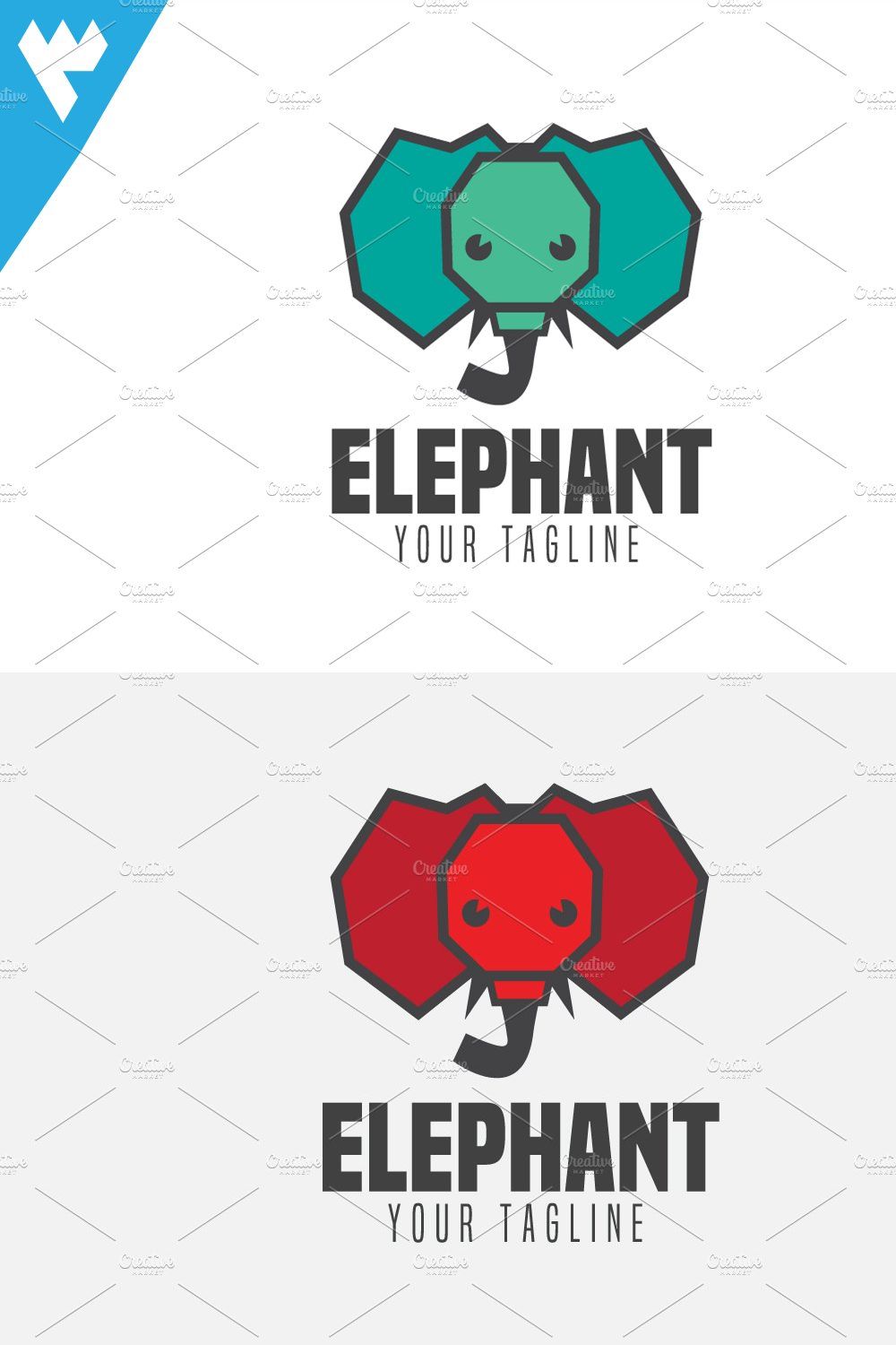 Elephant Paper Craft Logo pinterest preview image.