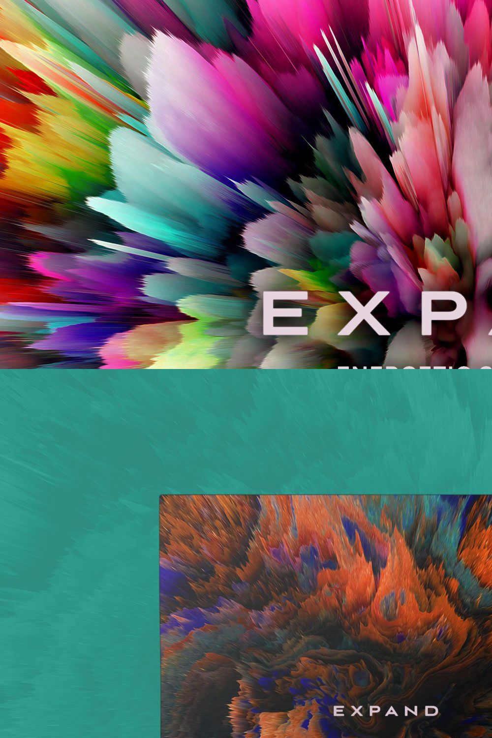 Expand: Energetic 3D Textures pinterest preview image.