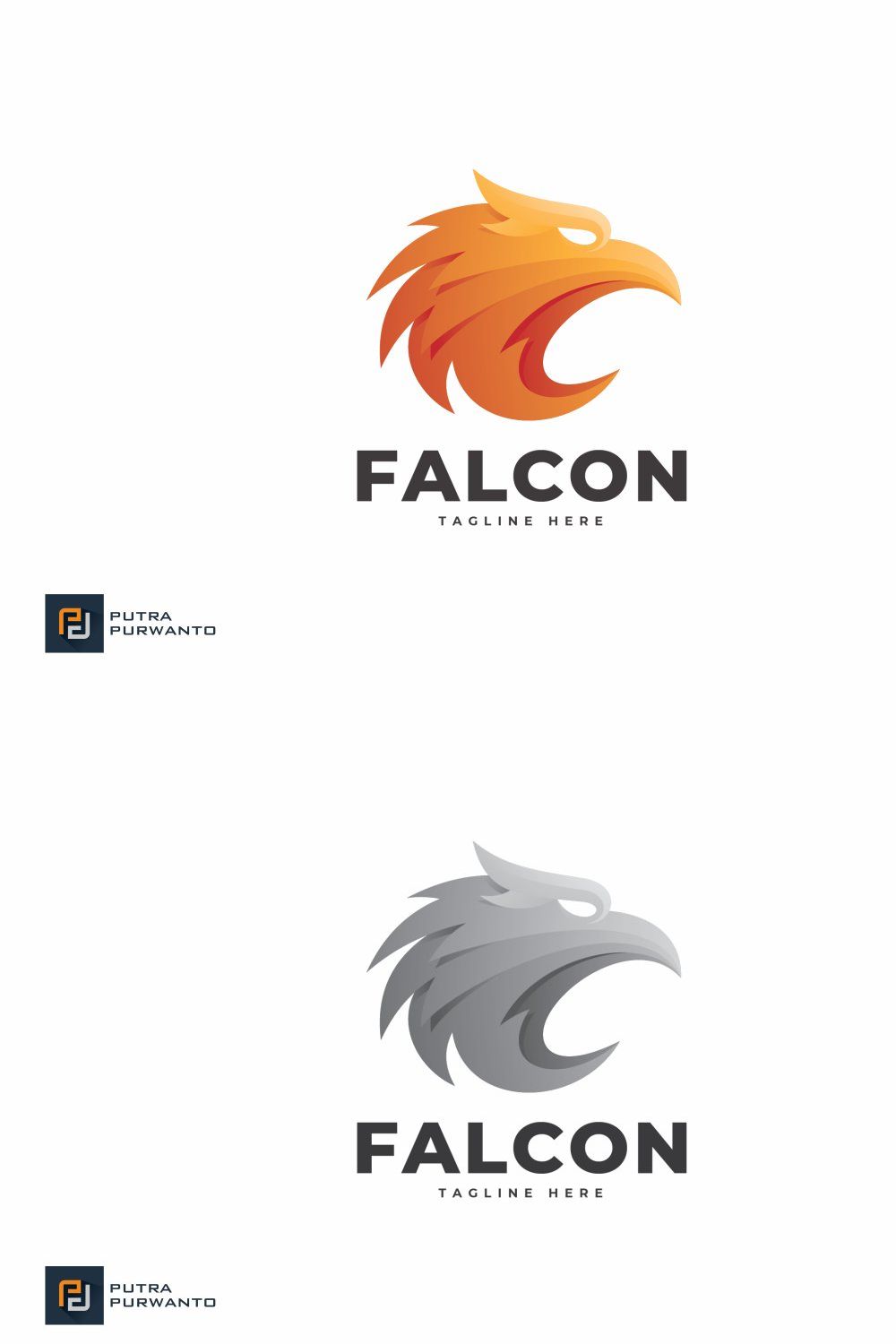 Falcon - Logo Template pinterest preview image.