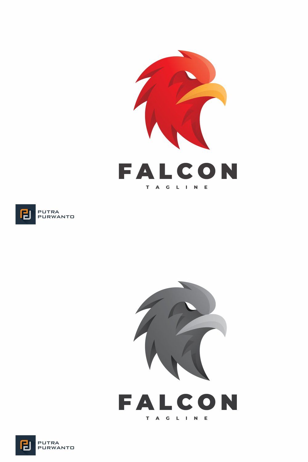 Falcon - Logo Template pinterest preview image.