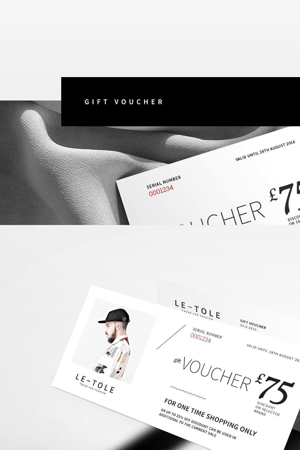 Fashion Gift Voucher pinterest preview image.