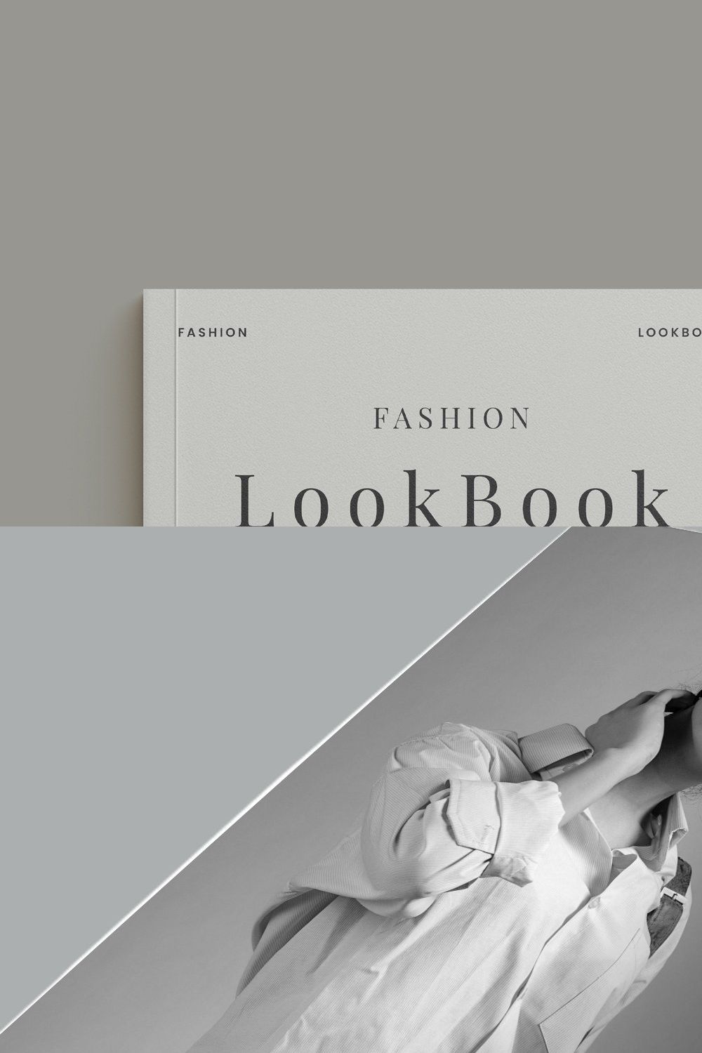 Fashion LookBook Template pinterest preview image.