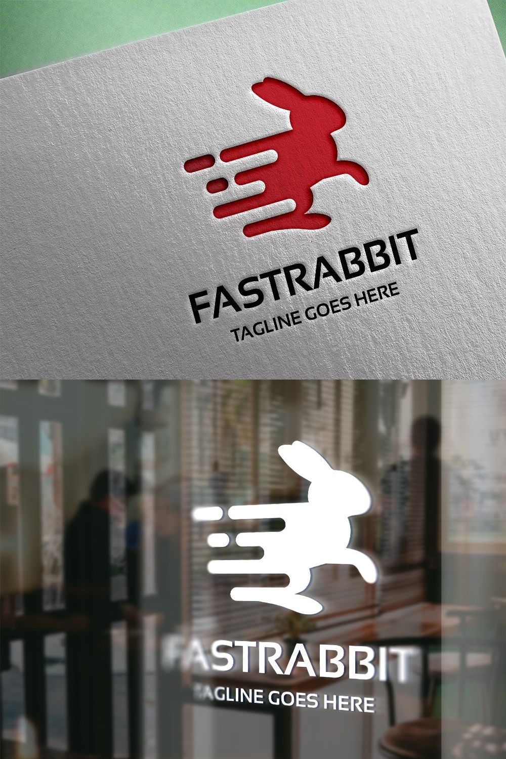 Fast Rabbit Logo pinterest preview image.
