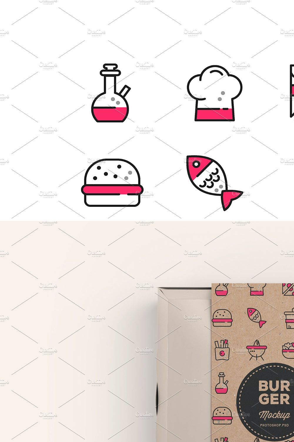 FastFood IconSet pinterest preview image.