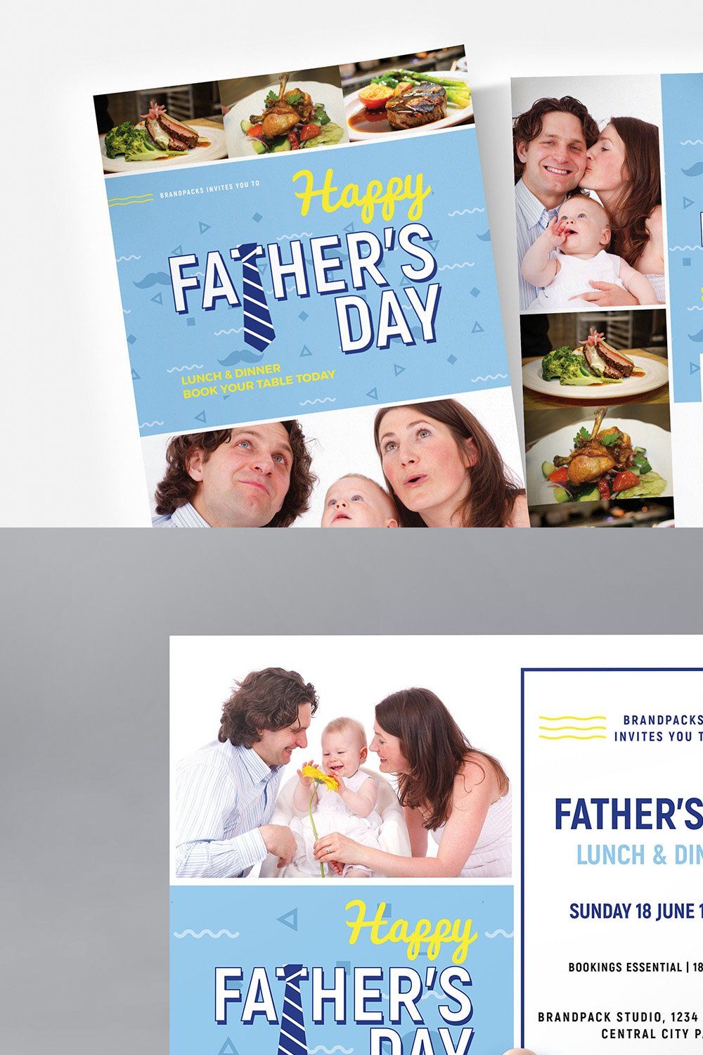 Fathers Day Poster / Flyer Templates pinterest preview image.