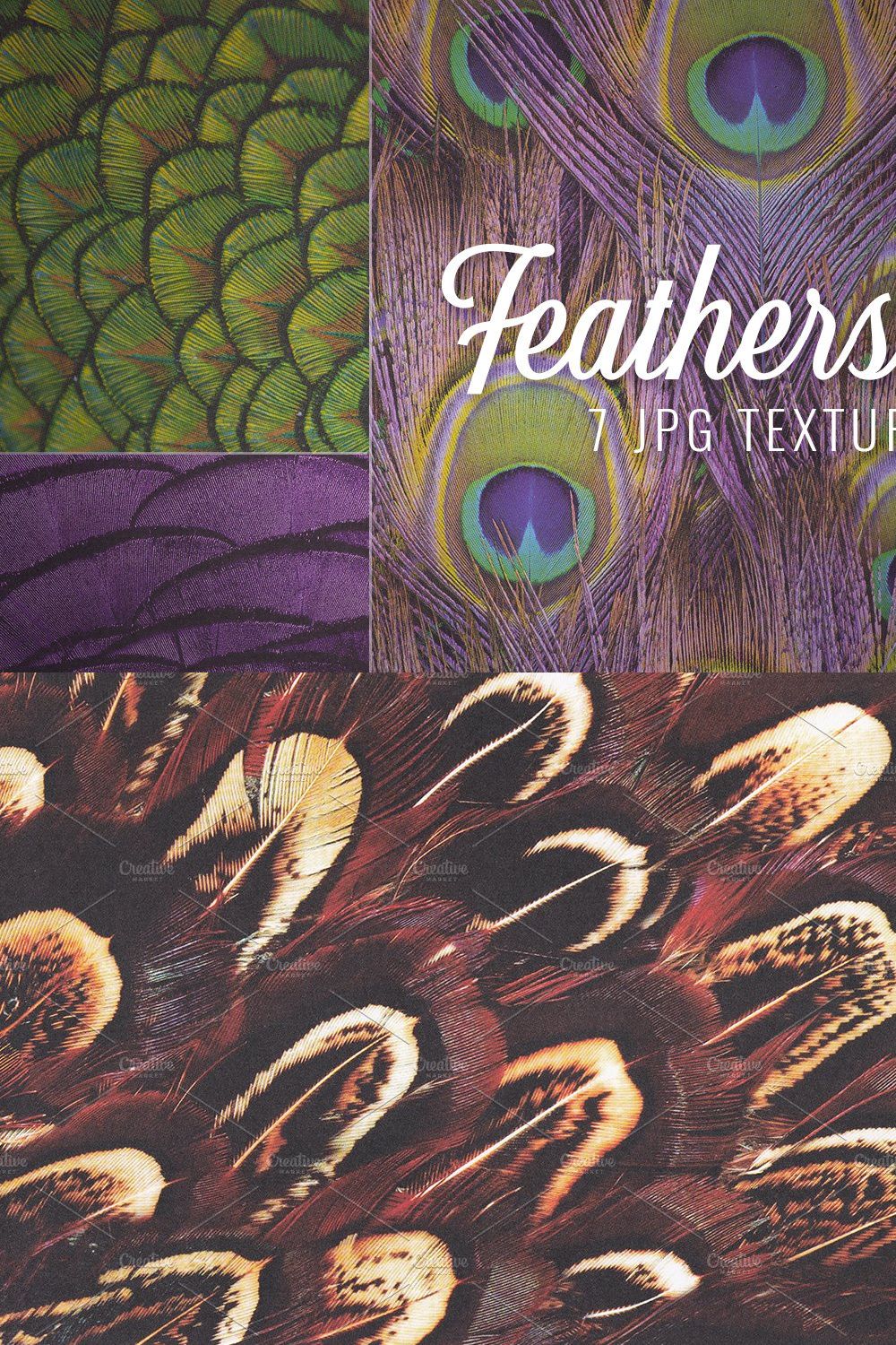 Feather Textures pinterest preview image.