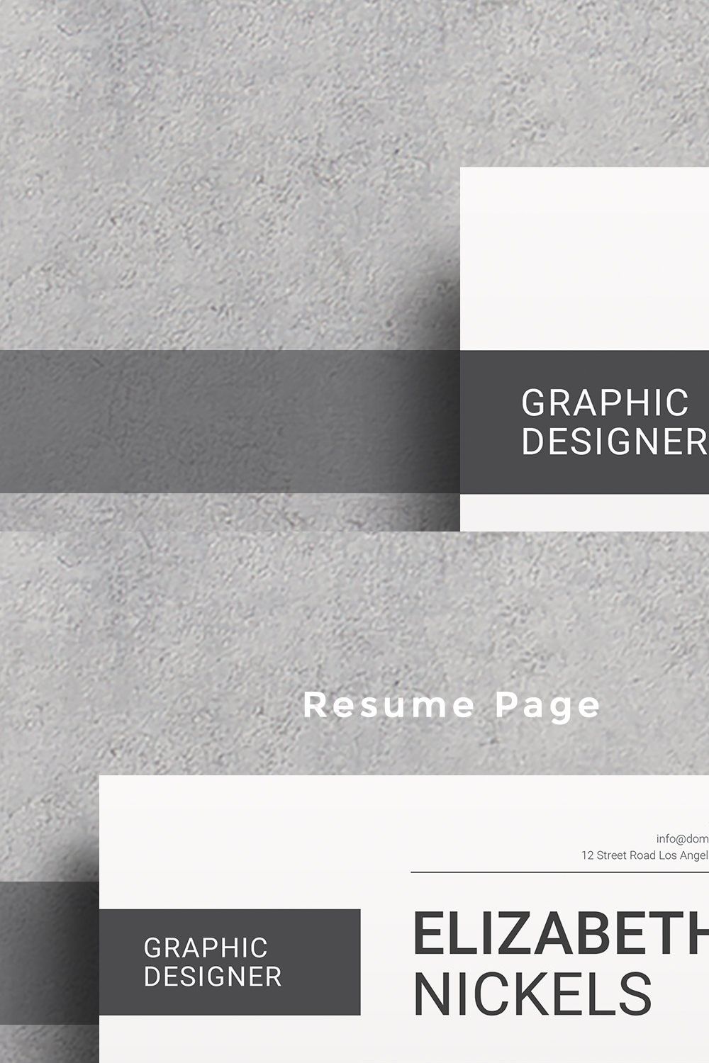 Feminine Resume/CV Word pinterest preview image.