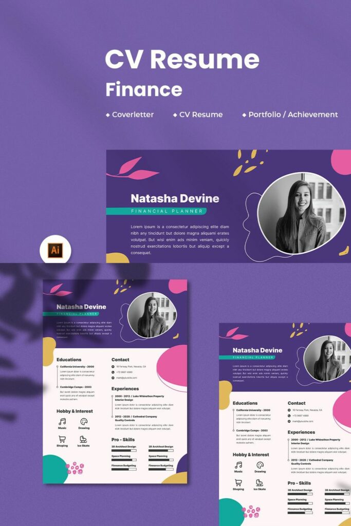 Financial Planner CV Resume – MasterBundles