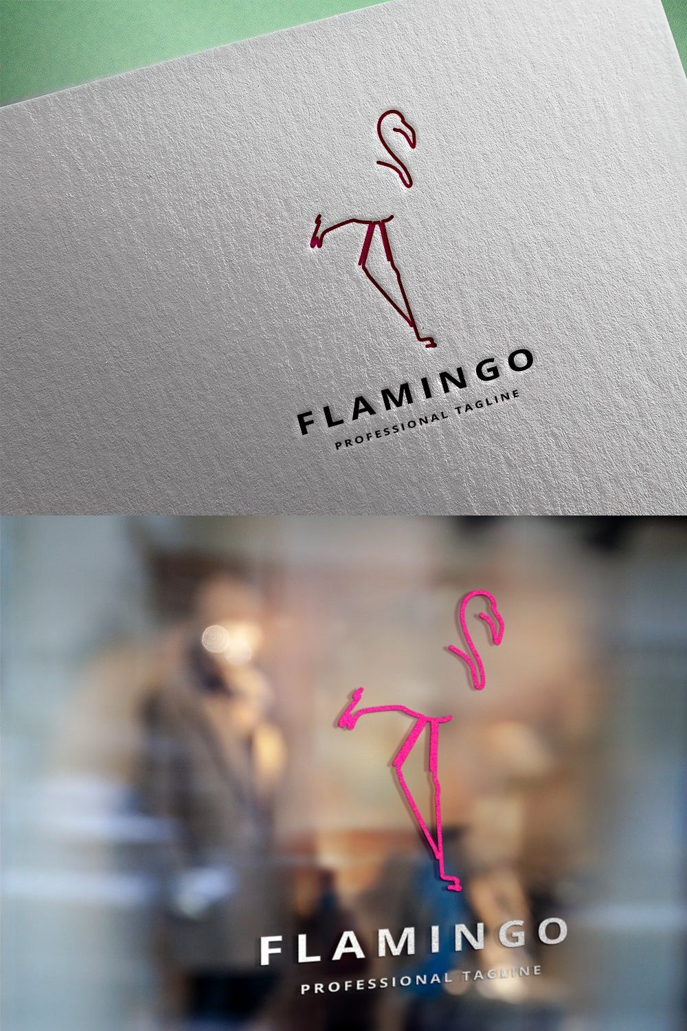 Flamingo Logo pinterest preview image.