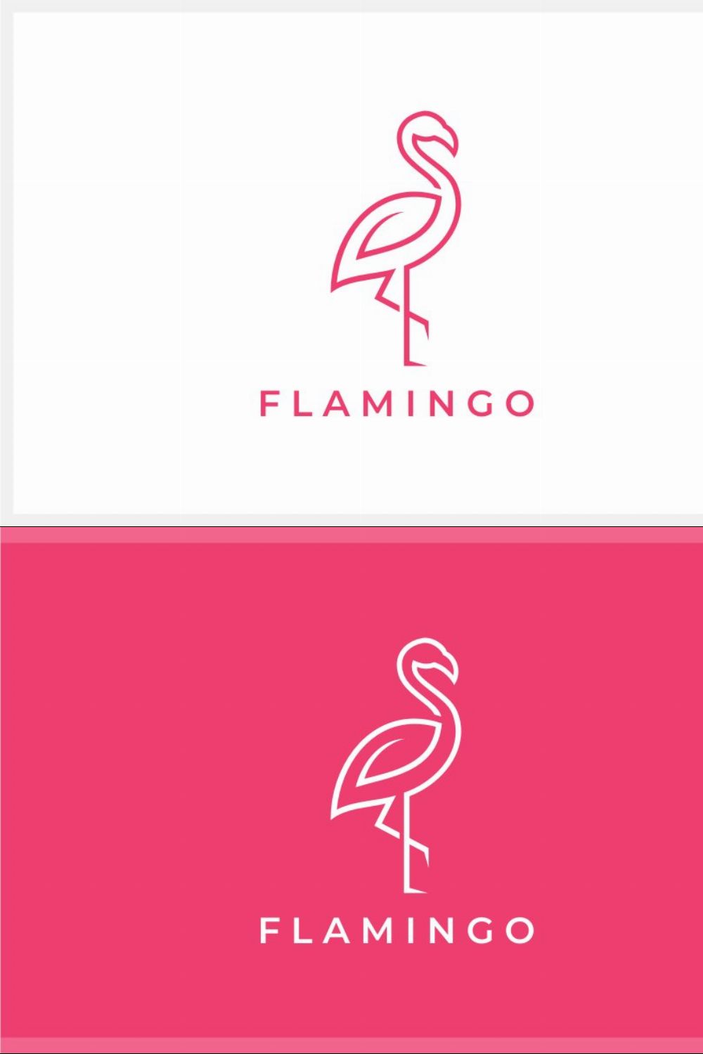 Flamingo Logo pinterest preview image.