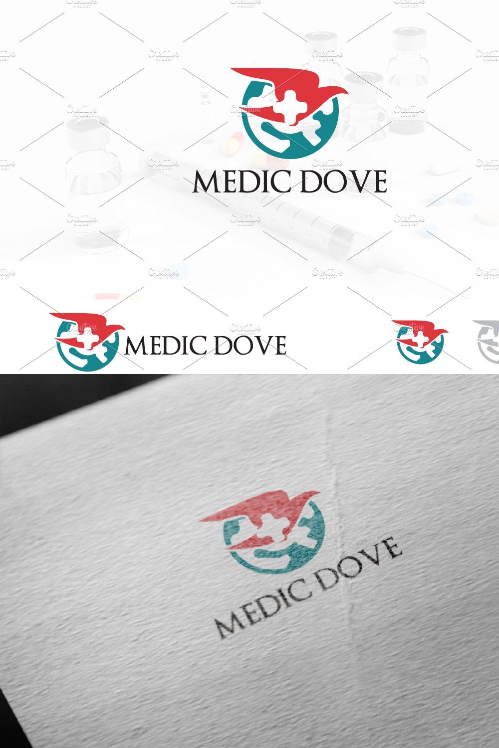 Flying Dove Global Health Logo pinterest preview image.