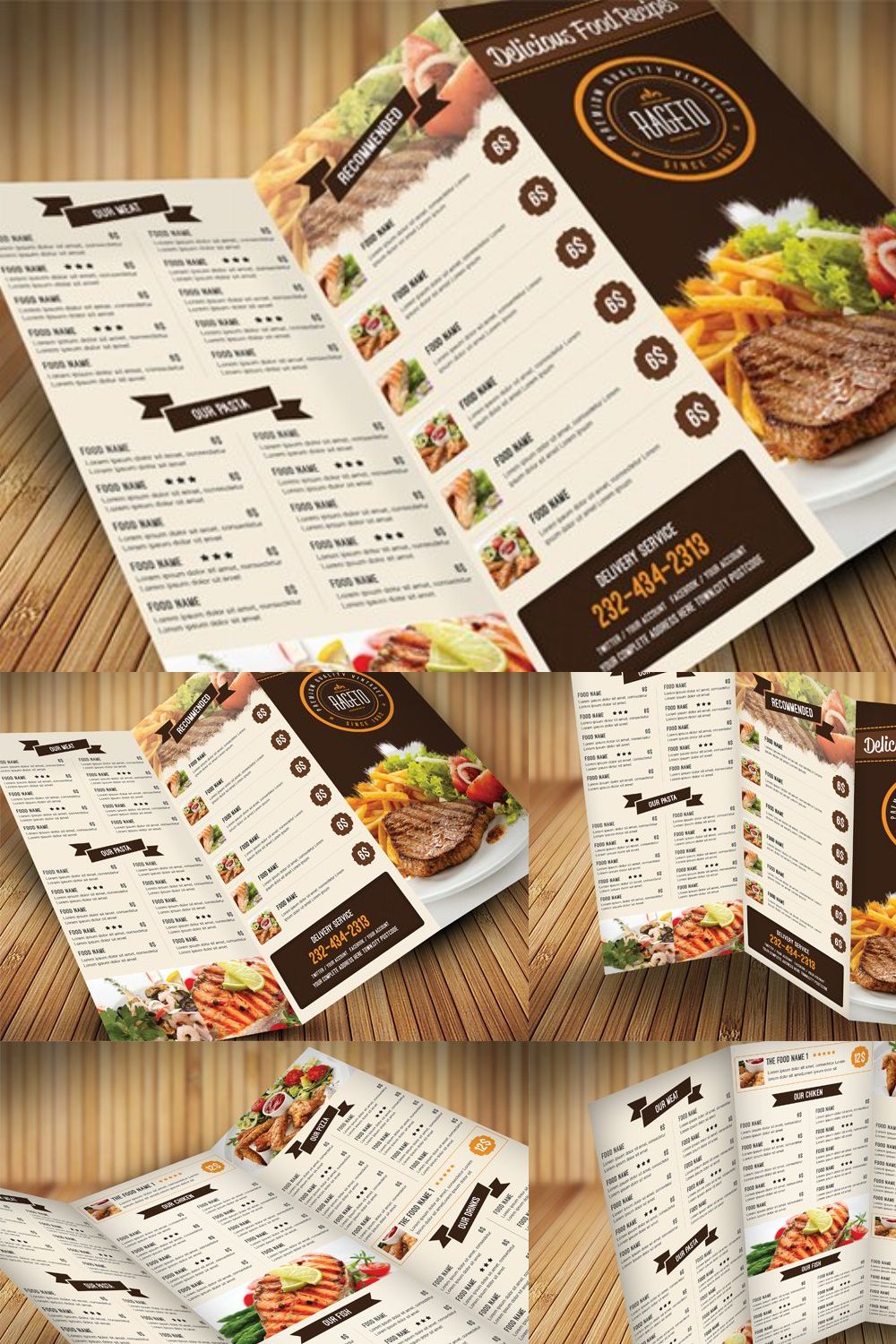 Food Menu 2 pinterest preview image.