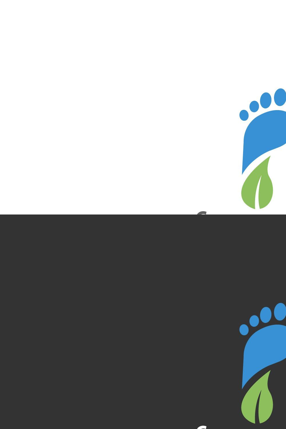 foot care logo pinterest preview image.