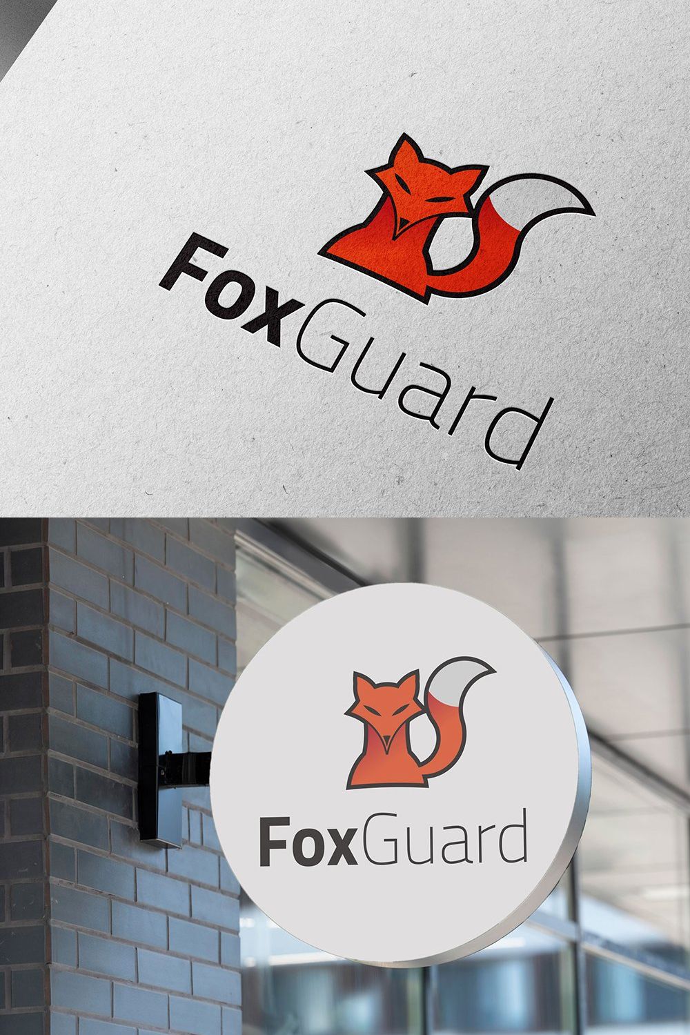 Fox Guard Logo Template pinterest preview image.