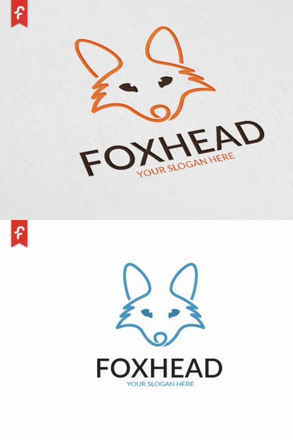 Fox Head Logo pinterest preview image.