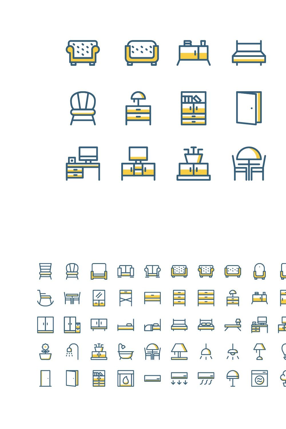 Furniture Icon Collections pinterest preview image.