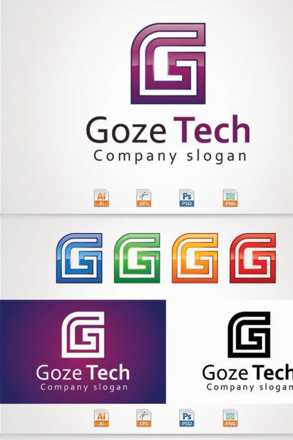 G Letter Logo pinterest preview image.