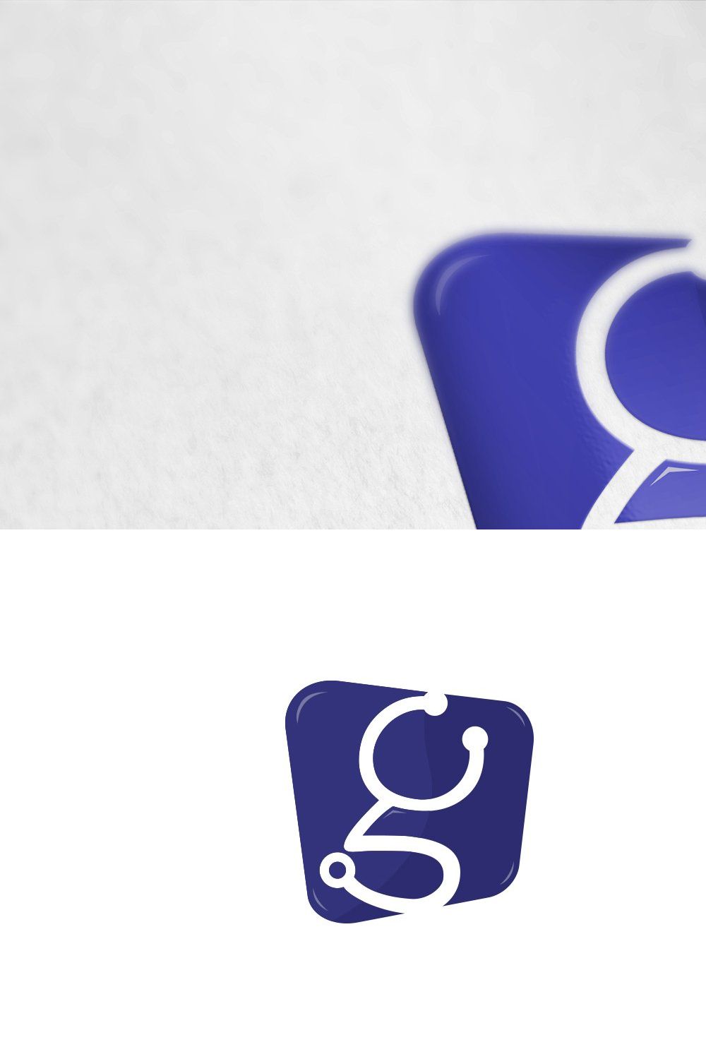 G Letter stethoscope logo icon pinterest preview image.