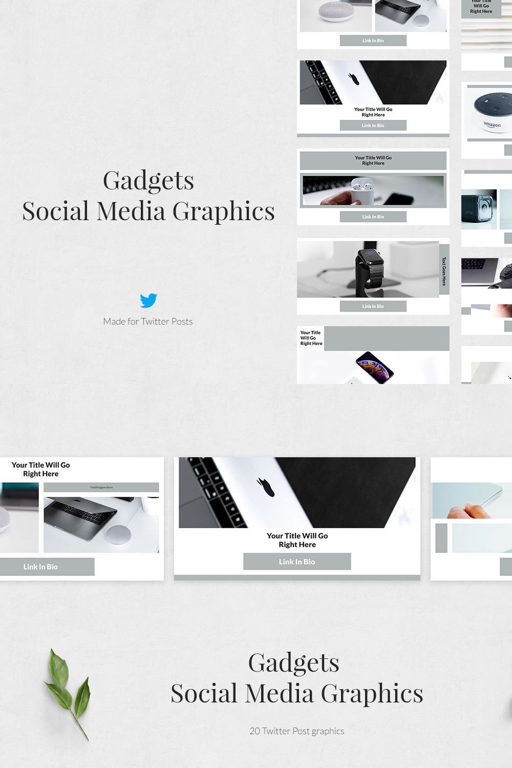 Gadgets Twitter Posts pinterest preview image.