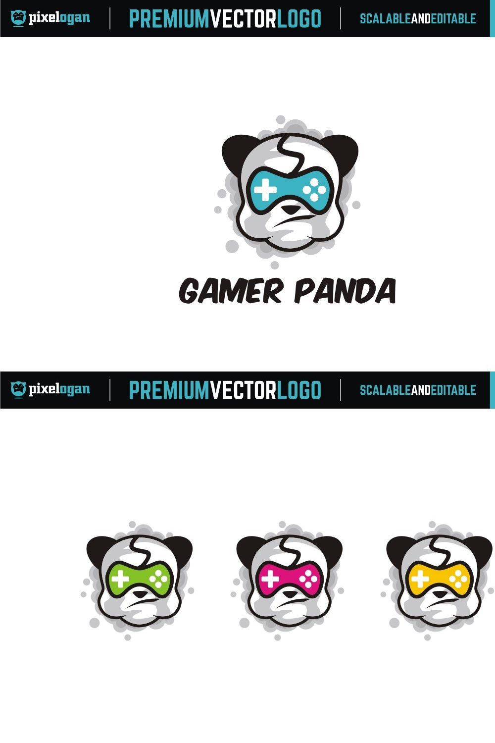 Gamer Panda pinterest preview image.