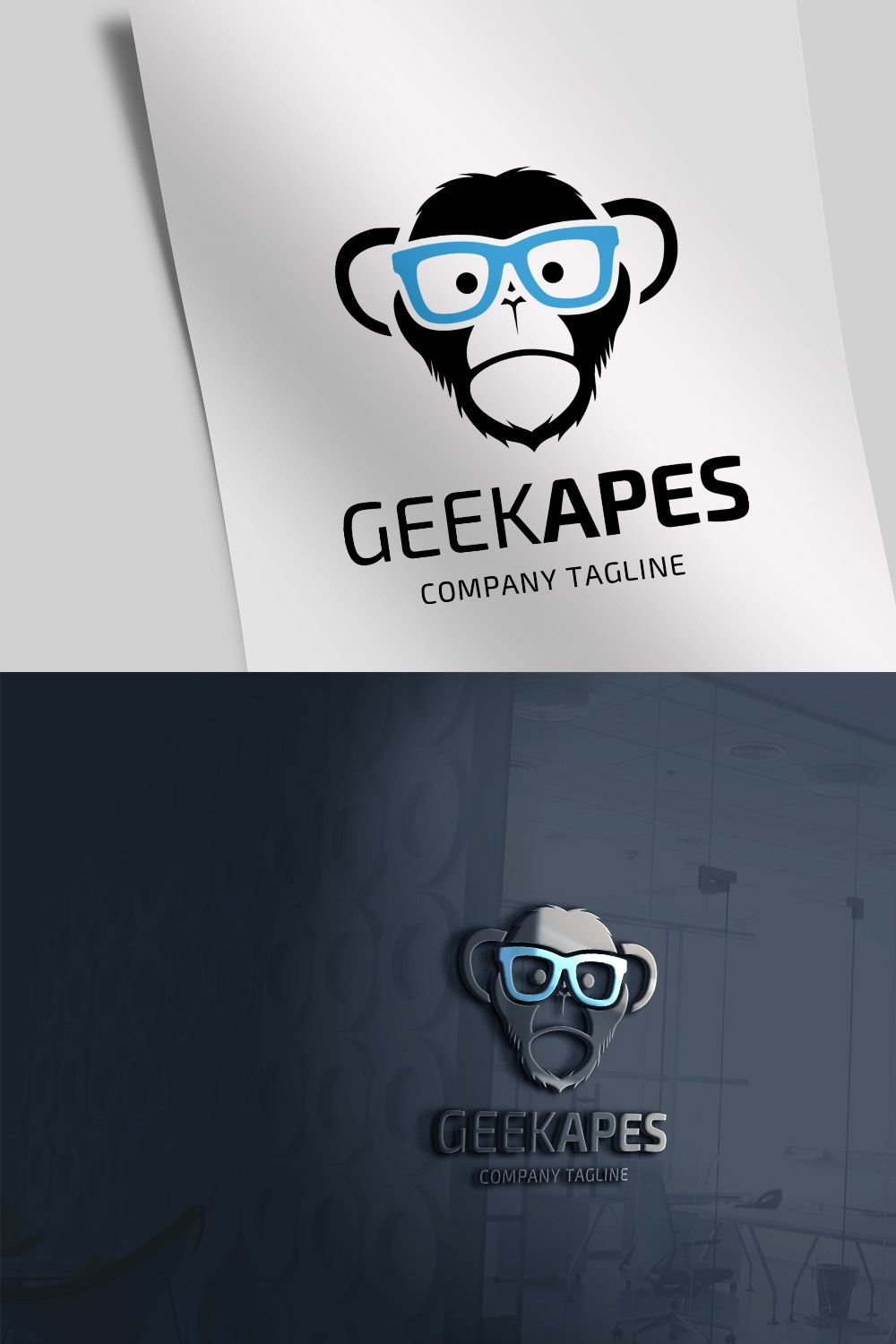 Geek Apes Logo pinterest preview image.