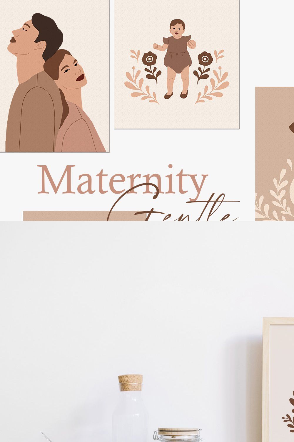 "Gentle Maternity" Clipart&Prints pinterest preview image.