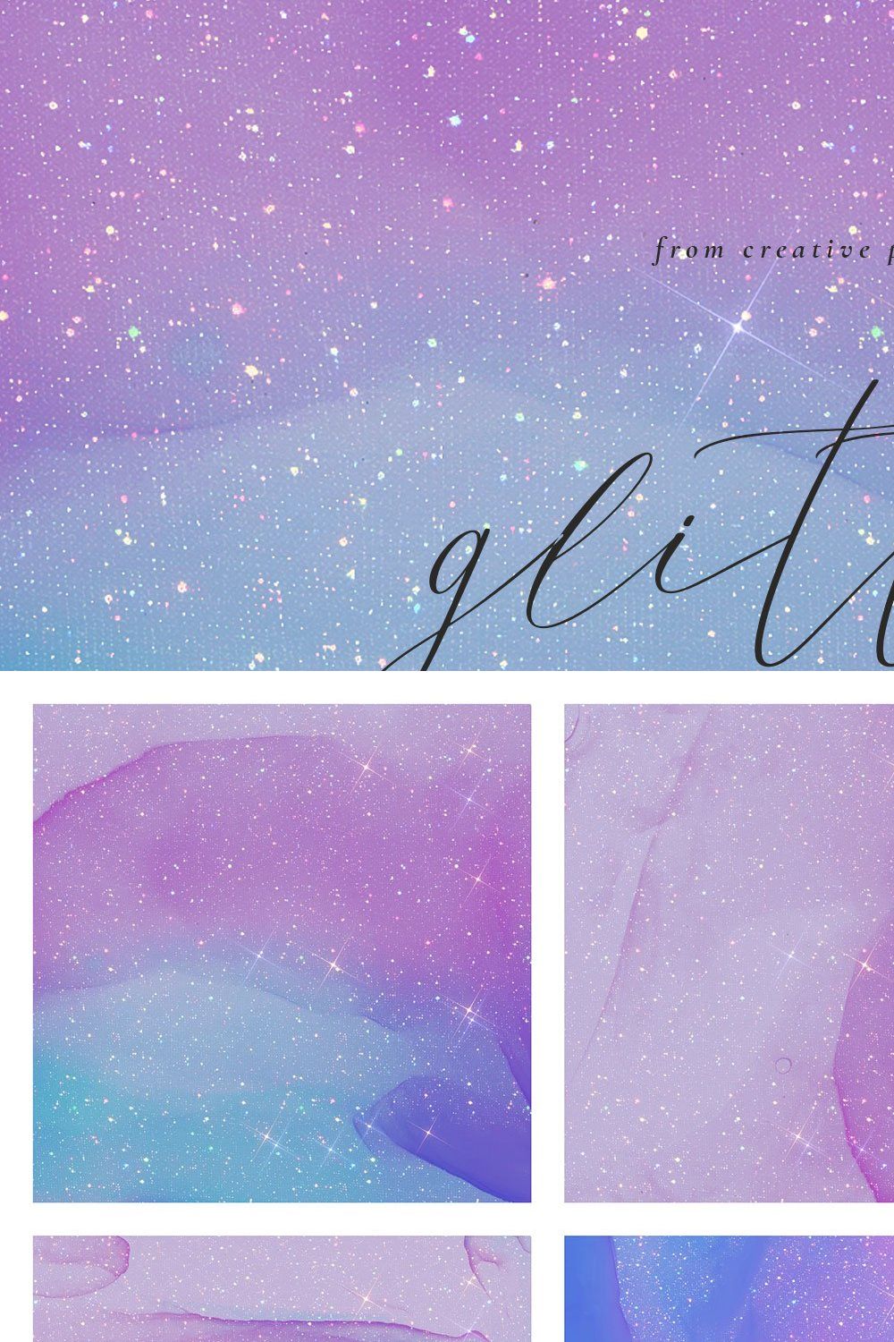 Glitter Alcohol Ink Textures pinterest preview image.