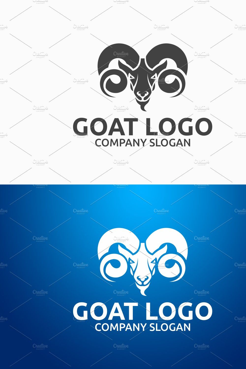 Goat Logo pinterest preview image.